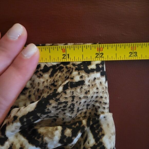 Snake Print Faux Wrap Mini Skirt - Picture 6 of 7